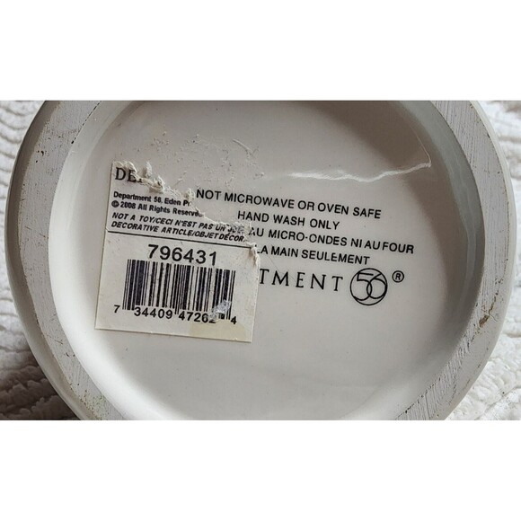 RARE Department56 SNOWMAN Mug Lid &Spoon CHRISTMAS...